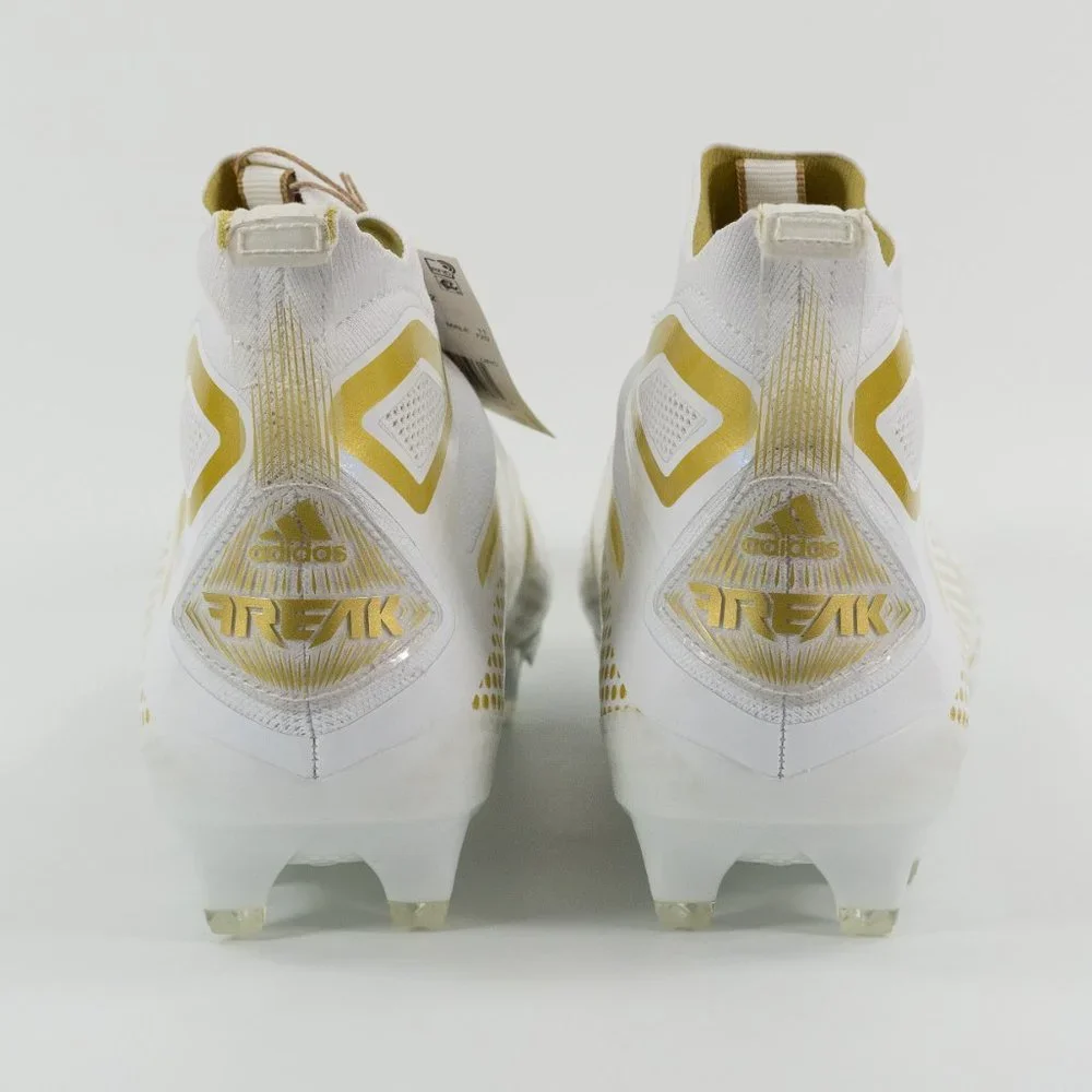 Adidas Mens Freak Ultra 22 'White Gold Metallic' Football Cleat GX7979 size 11.5